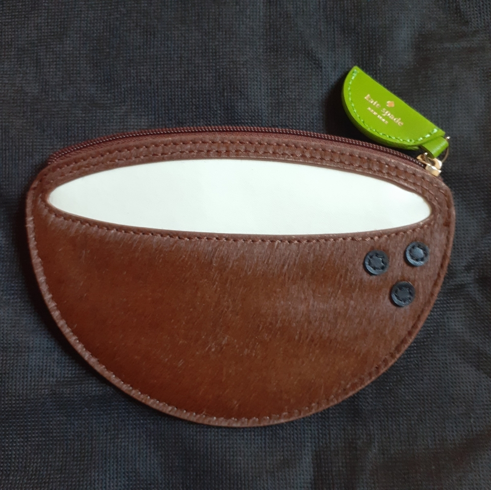 Kate Spade Coconut Haircalf Coin Purse